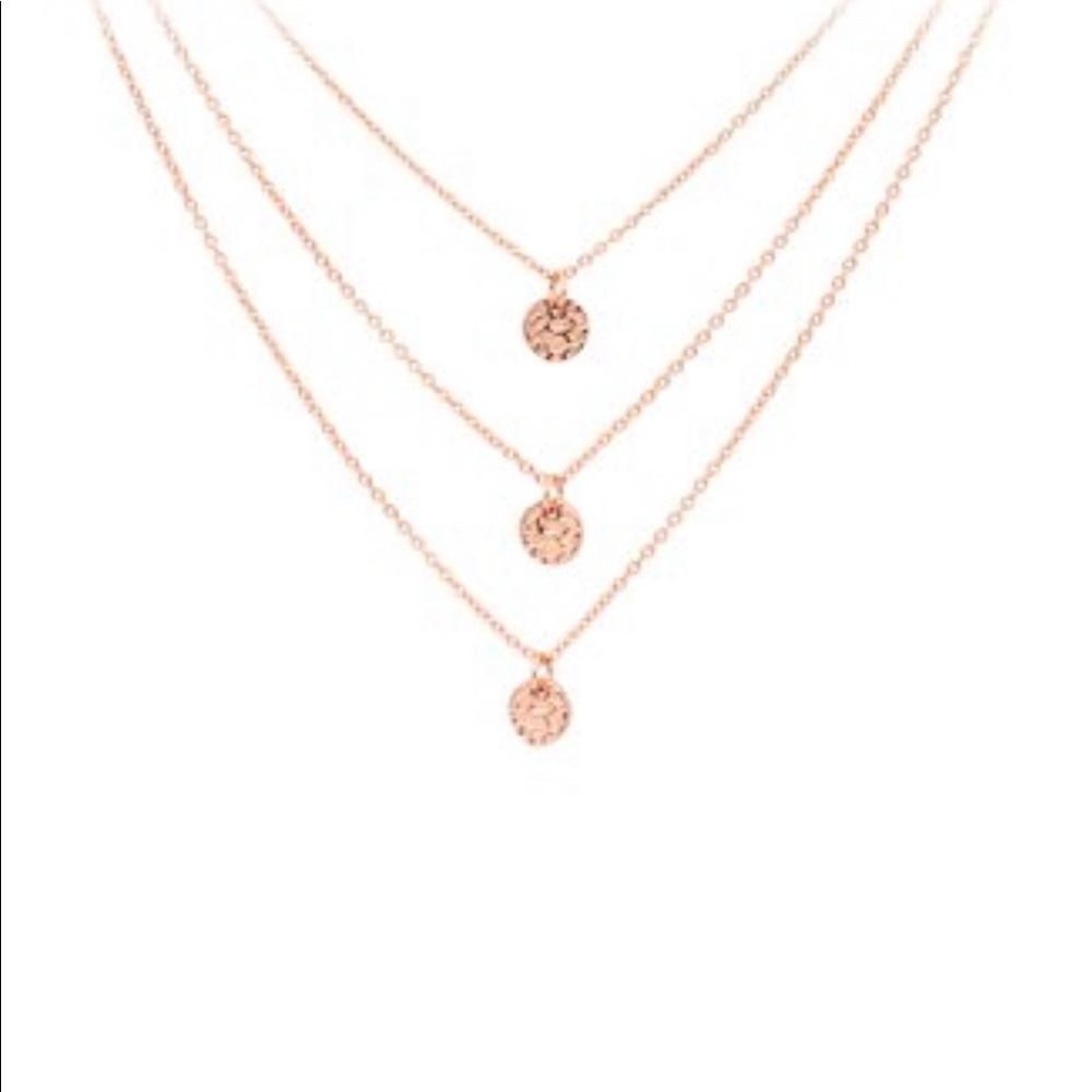 Gorjana 3 Disc Rose Gold Necklace